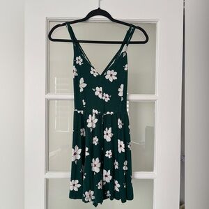 Floral Green Romper